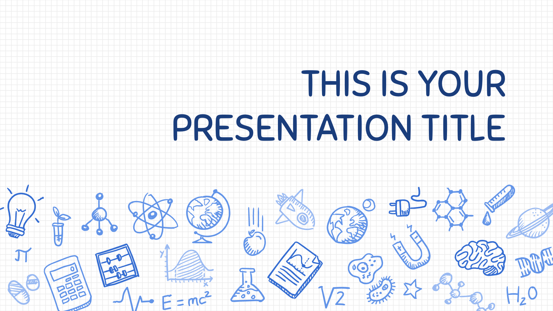 Science Drawings Free PowerPoint Template Google Slides Theme
