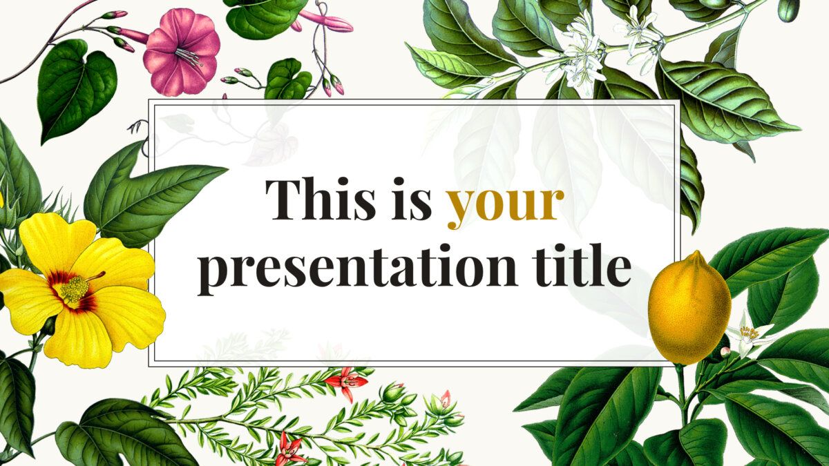 Slides Carnival Google Slides and PowerPoint Template free creative powerpoint template or google slides theme with flowers