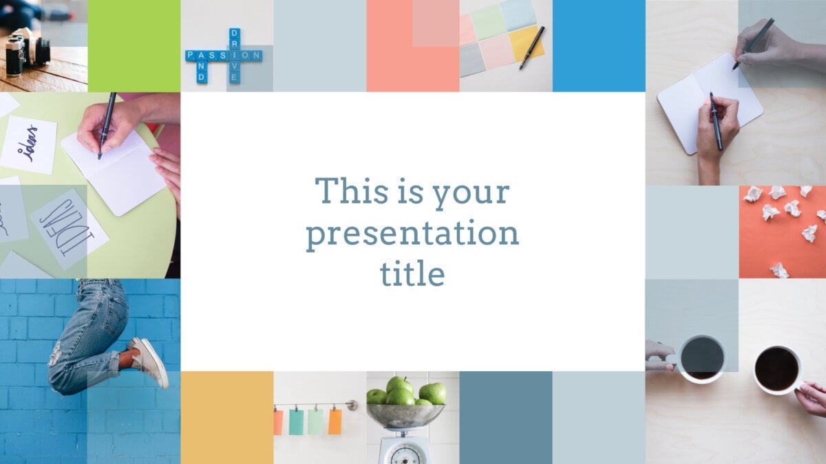 Free fresh and clean Powerpoint template or Google Slides theme