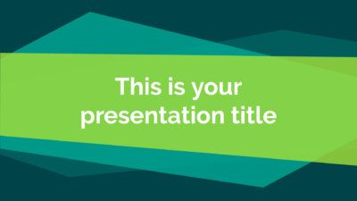 Free green geometric Powerpoint template or Google Slides theme