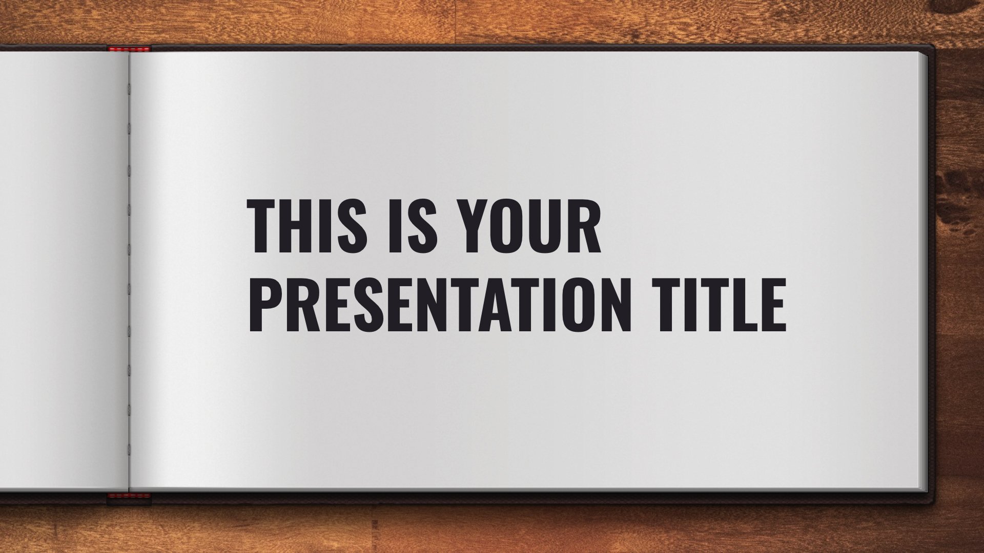 Free Powerpoint template or Google Slides theme with open book design