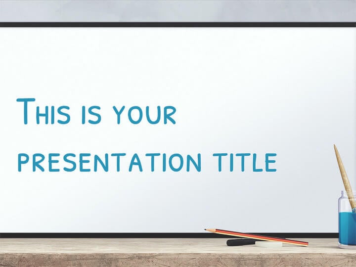 Free Powerpoint template or Google Slides theme with whiteboard