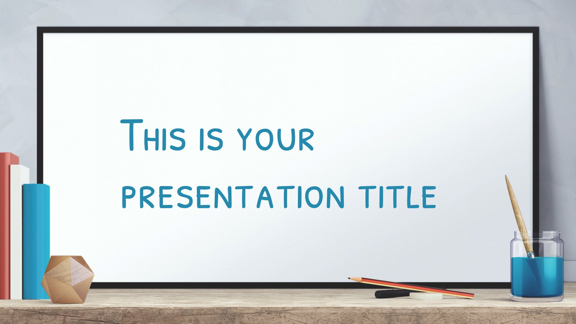 Education Whiteboard. Free PowerPoint Template & Google Slides Theme