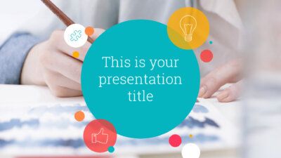 Free colorful Powerpoint template or Google Slides theme for education