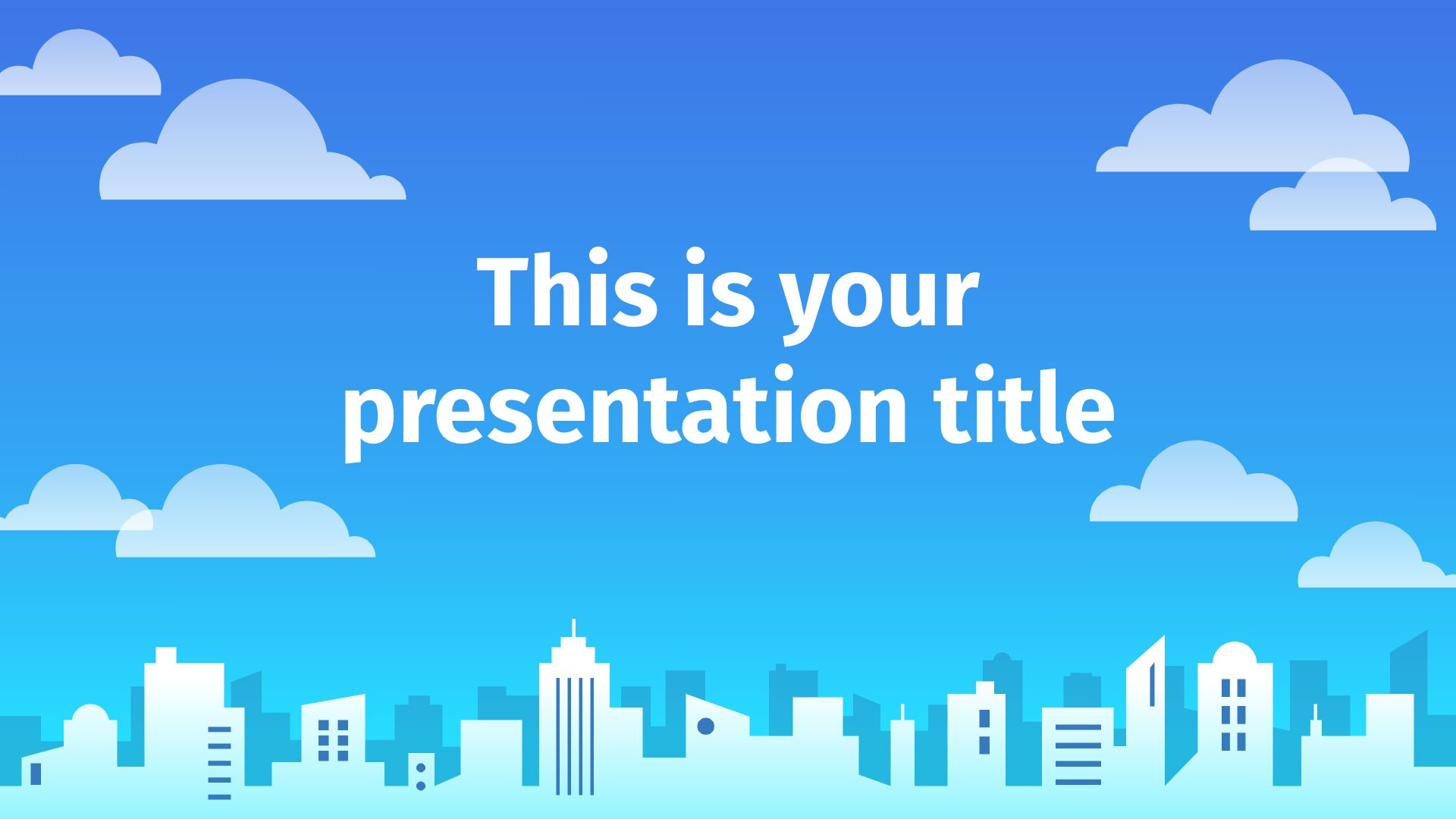 City Skyline. Free PowerPoint Template & Google Slides Theme