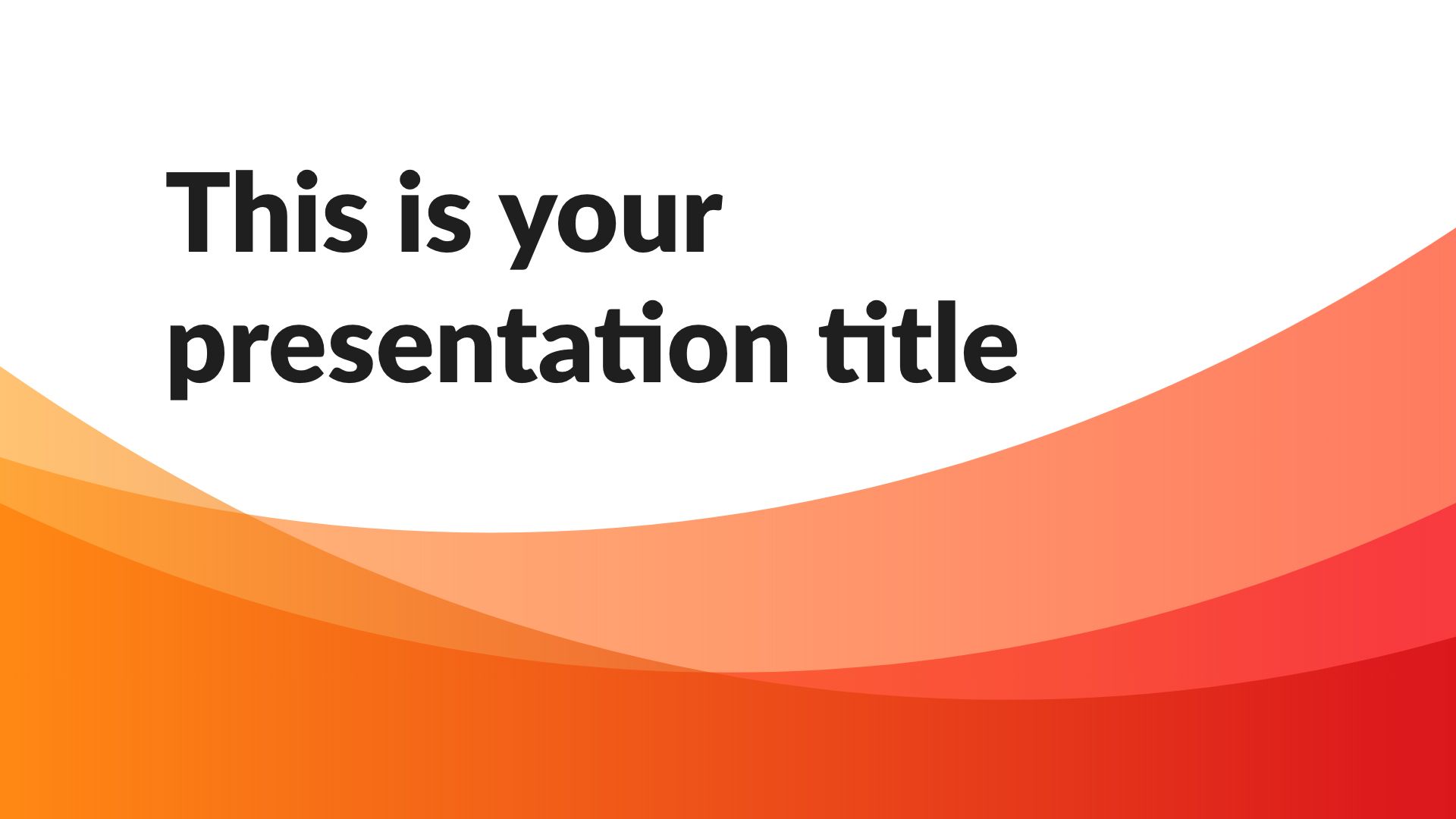Free Powerpoint template or Google Slides theme with dynamic waves
