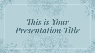 Free elegant Powerpoint template or Google Slides theme with flowers