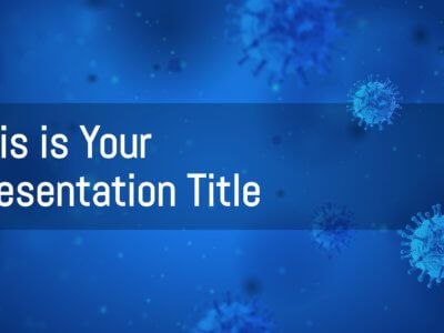 Free medical Powerpoint template or Google Slides theme with virus theme