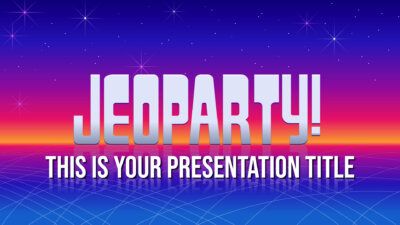 Free interactive Jeopardy Powerpoint template and Google Slides theme