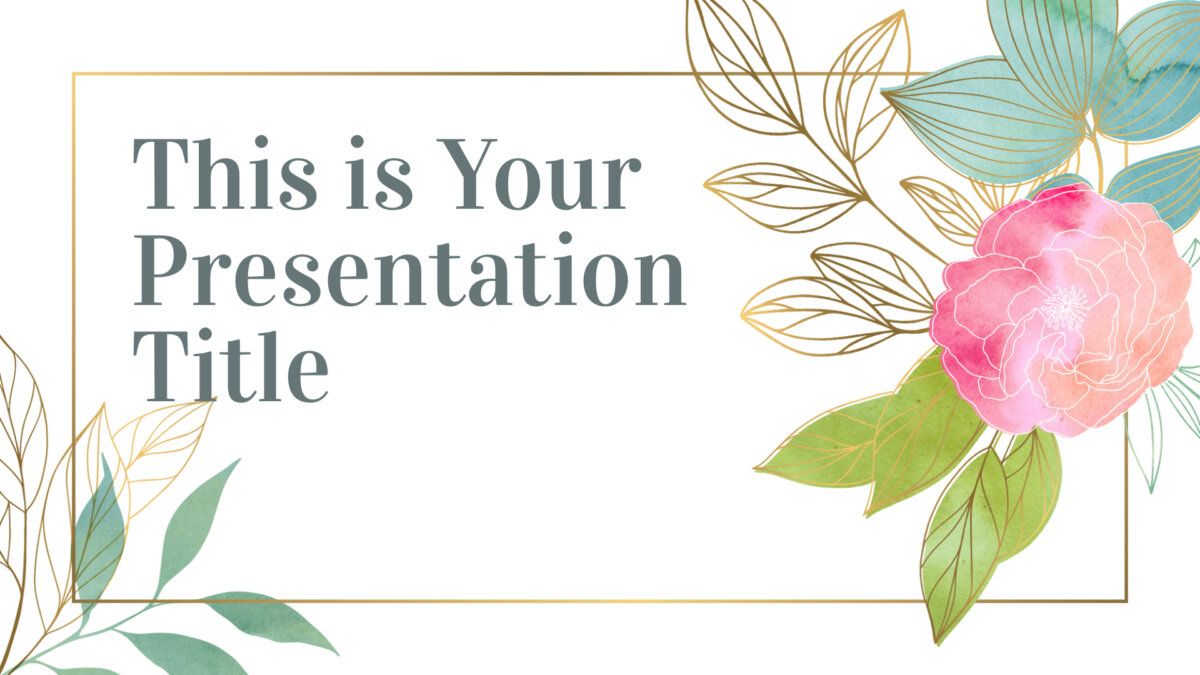 Slides Carnival Google Slides and PowerPoint Template Free elegant Powerpoint template Google Slides theme floral watercolor