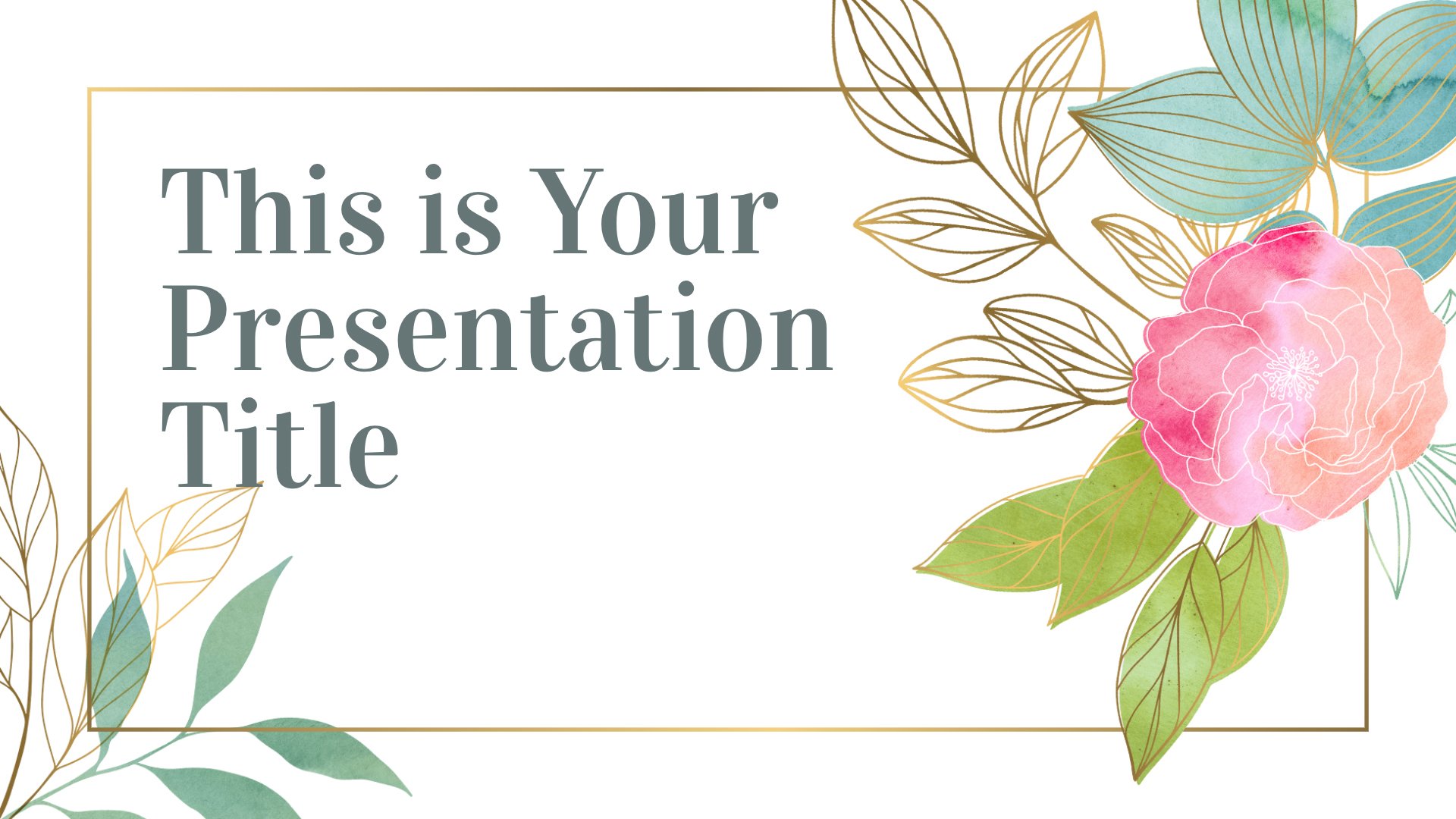 Floral Watercolor Free Powerpoint Template Google Slides Theme