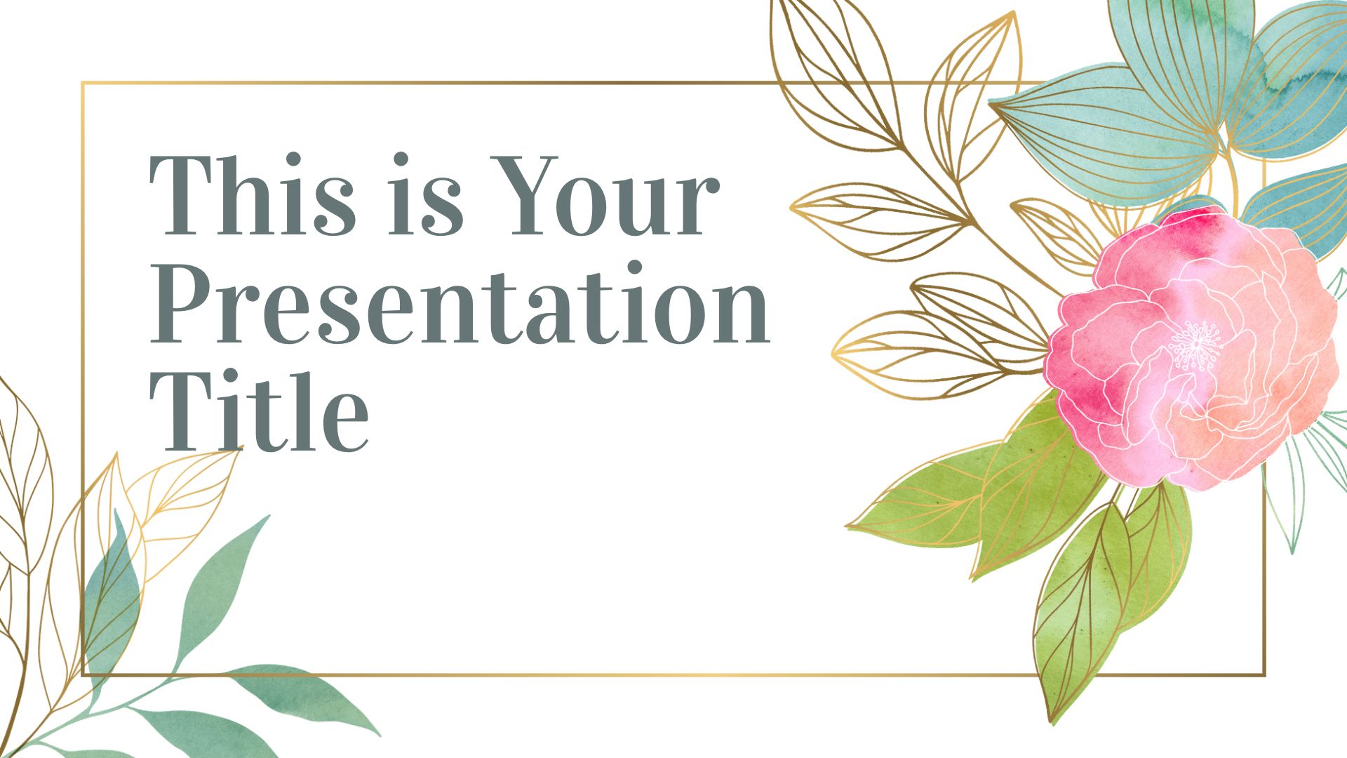 Floral Watercolor. Free PowerPoint Template & Google Slides Theme