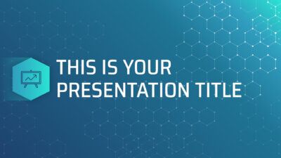 Free science Powerpoint template and Google Slides theme with hexagons