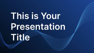 Free corporate PowerPoint template and Google Slides theme with data particles