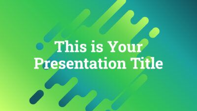 Free modern Powerpoint template and Google Slides theme in neon green color
