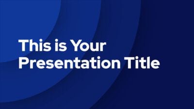 Free modern Powerpoint template and Google Slides theme with concentric blue circles