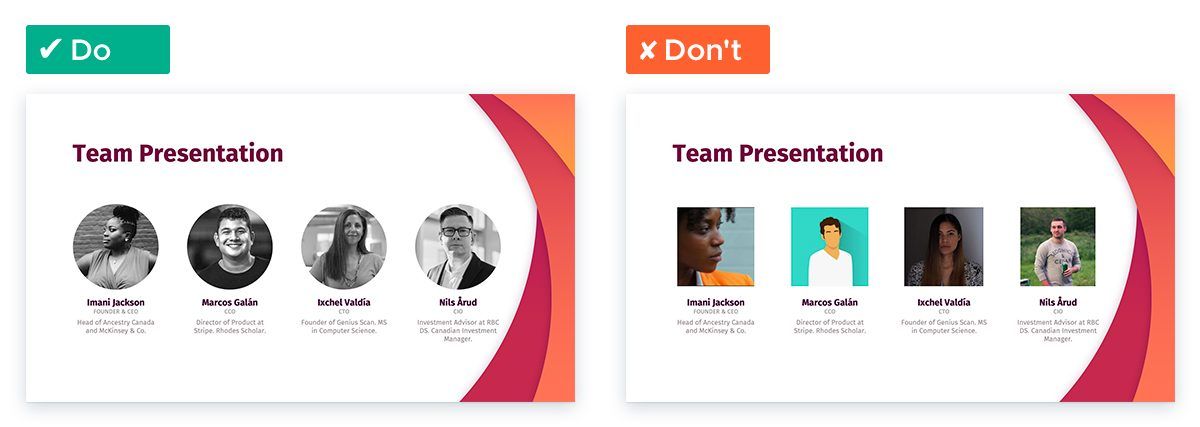 Slides Carnival Google Slides and PowerPoint Template Make compelling business plan presentation Team Slide