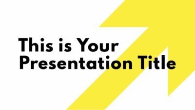 Free modern Powerpoint template or Google Slides theme with a huge yellow arrow