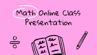 Slides Carnival Google Slides and PowerPoint Template Pink Fun Doodles and Blobs Math Online Class Creative Presentation