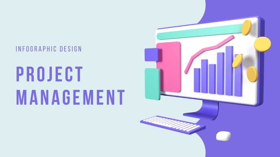 Plantilla para presentación de infografía de gestión de proyectos - slide 0
