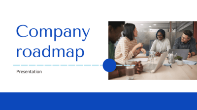 Slides Carnival Google Slides and PowerPoint Template Blue and White Simple Basic Company Roadmap Presentation