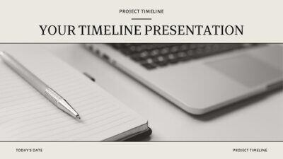 Slides Carnival Google Slides and PowerPoint Template Beige and Black Simple Modern Project Timeline Presentation