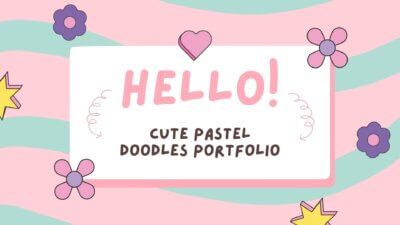 Slides Carnival Google Slides and PowerPoint Template Pink And Yellow Cute Pastel Doodles Portfolio