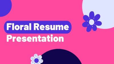 Slides Carnival Google Slides and PowerPoint Template Pink and Purple Colorblock Geometric Bold Floral Resume Presentation