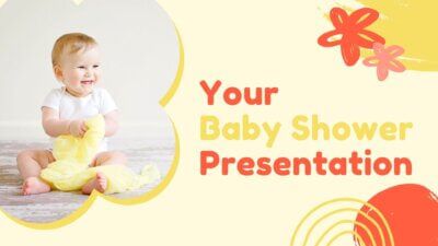 Slides Carnival Google Slides and PowerPoint Template Yellow and Red Funky Doodle Floral Baby Shower Presentation