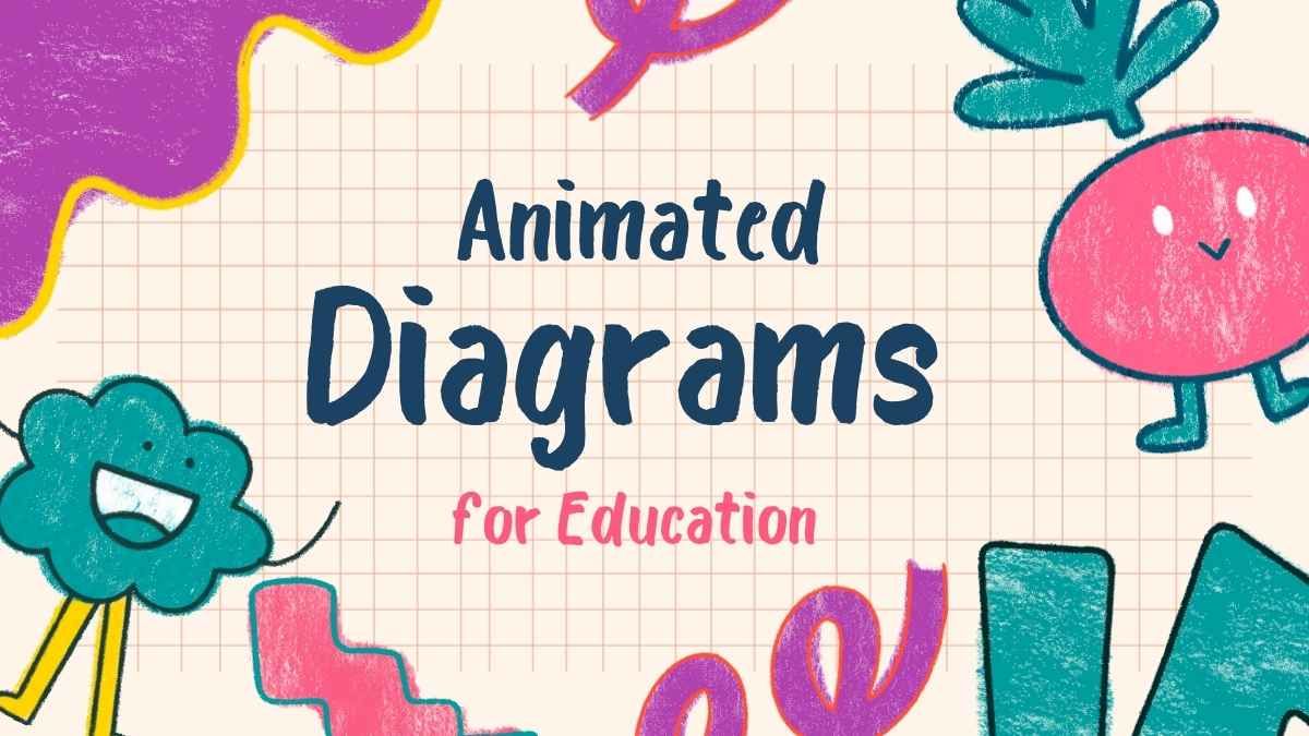 Animated Diagrams for Education Beige Creative Fun School - slide 0