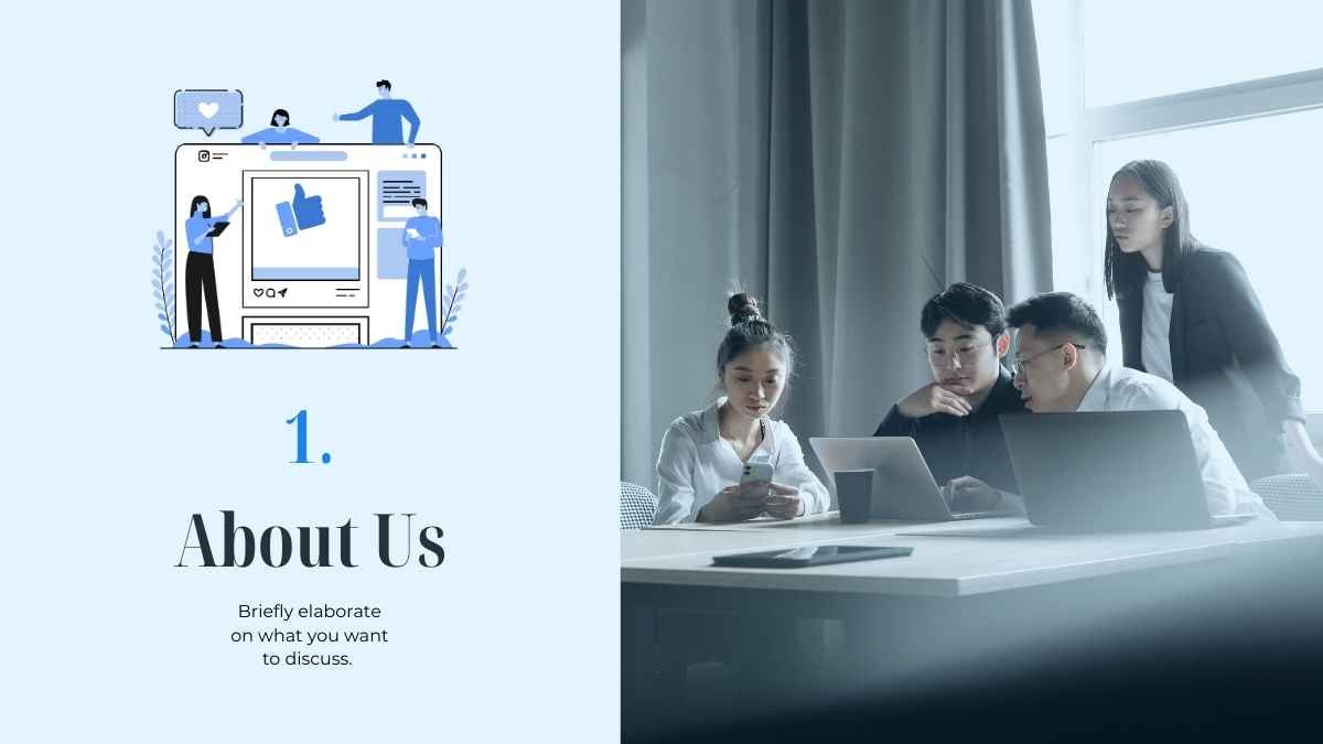 Plano de reunião animado Azul Ilustrativo Mínimo de negócios - slide 6