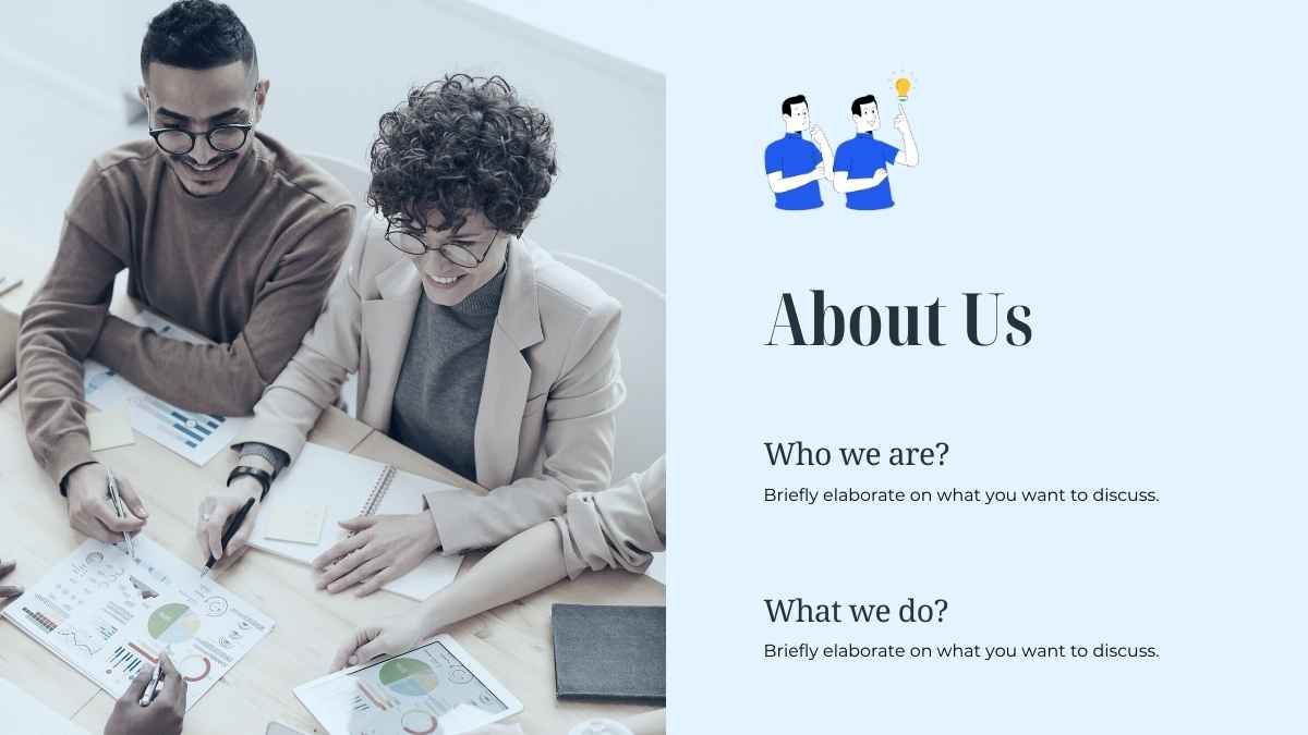 Animated Meeting Plan Blue and White Illustrative Minimal Business Presentation - slide 7