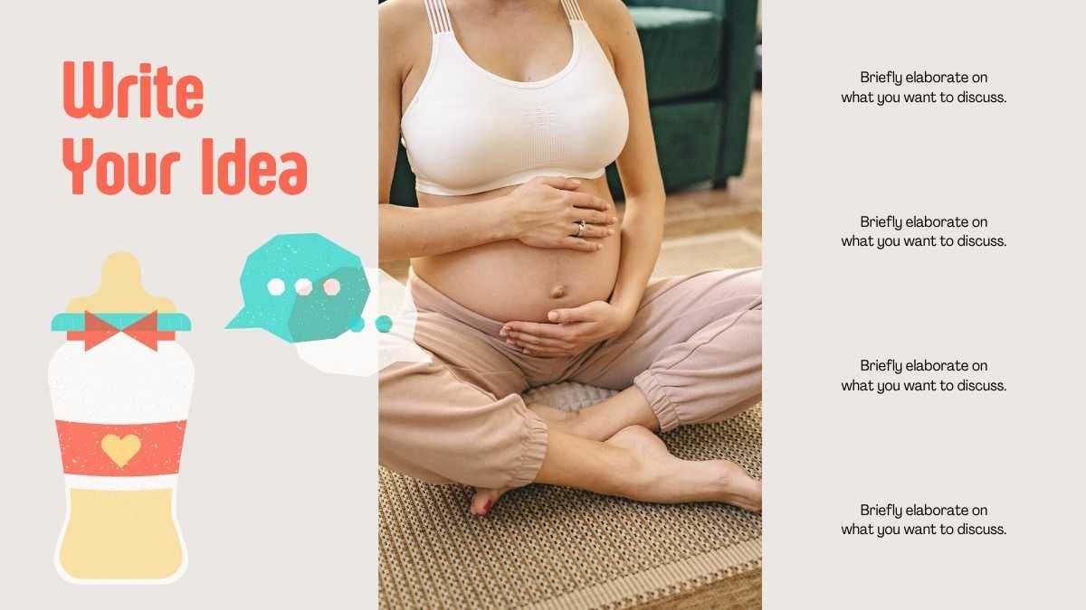 Guía de embarazo ilustrativa geométrica en beige y naranja - diapositiva 9