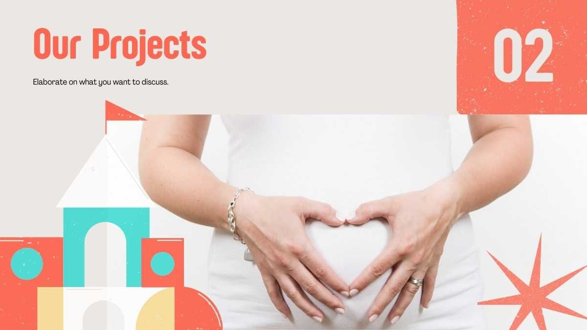 Guía de embarazo ilustrativa geométrica en beige y naranja - diapositiva 13