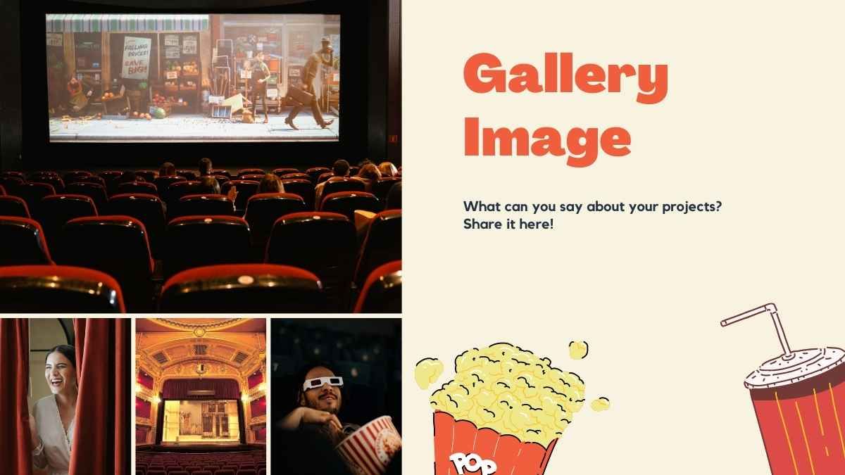 Beige and Orange Illustrative Movie Background Theme Presentation - slide 9