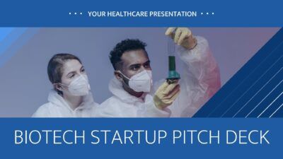 Blue and Navy Modern Biotech Business Startup Pitch
