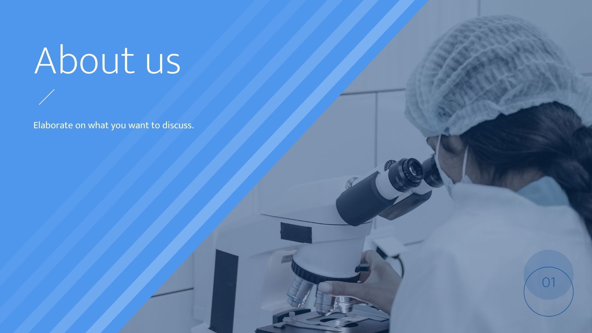 Presentación de Inicio de Negocios de Biotecnología Moderna en Azul y Azul Marino - diapositiva 3