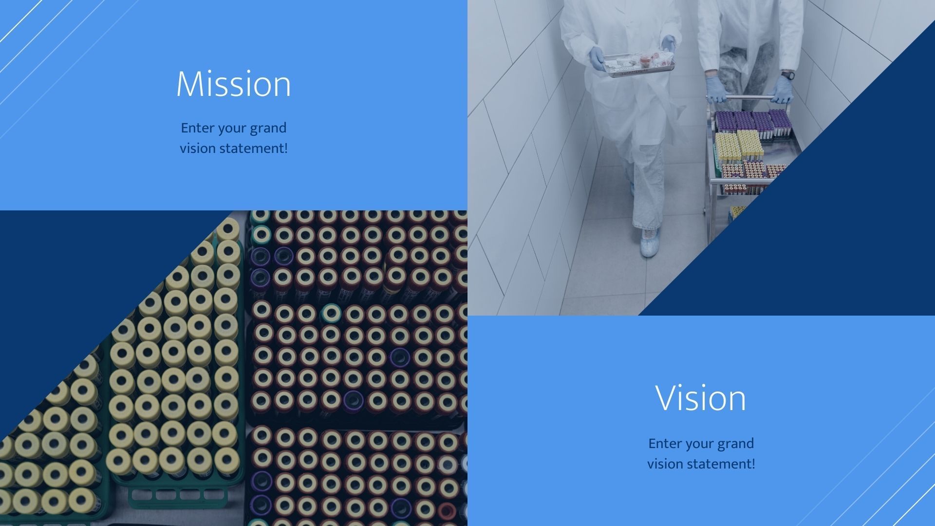 Presentación de Inicio de Negocios de Biotecnología Moderna en Azul y Azul Marino - diapositiva 5