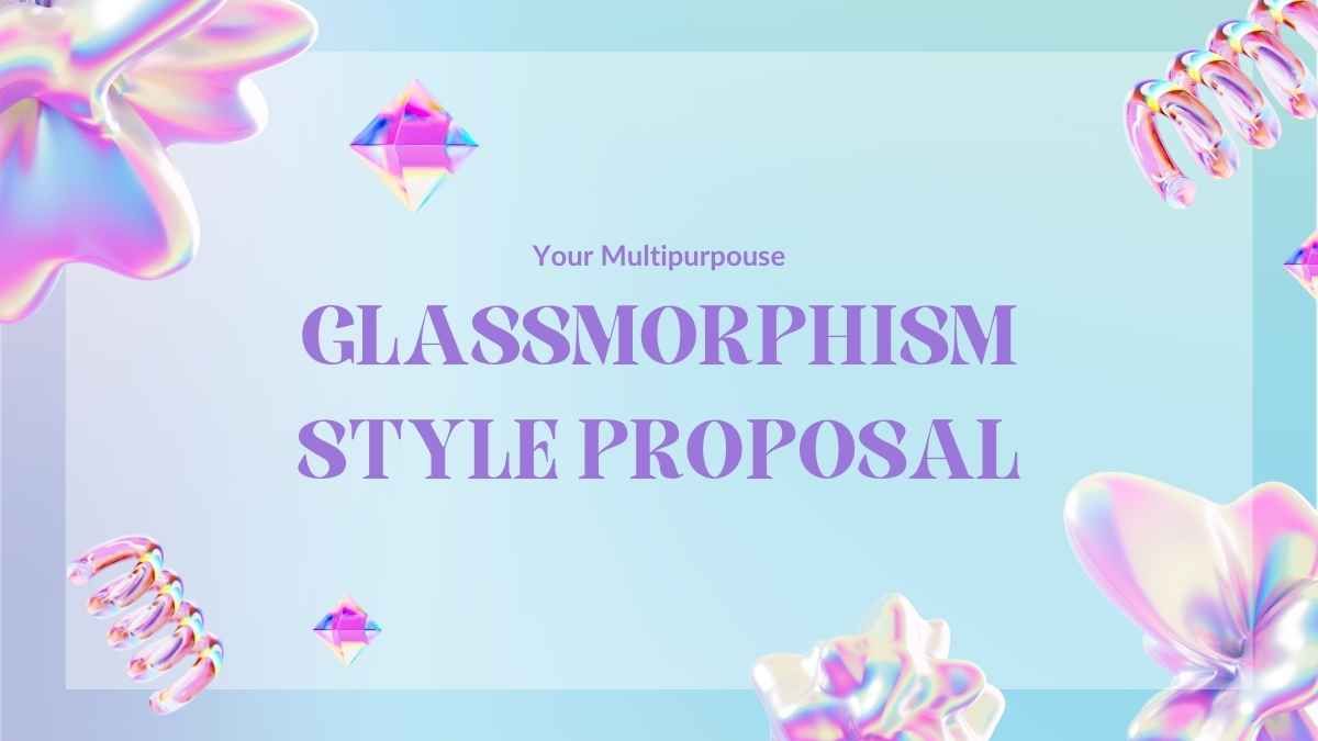 Blue and Pink Modern Glassmorphism Style Proposal - slide 0