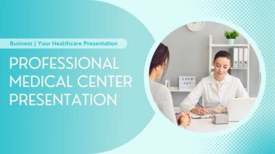 Blue and White Simple Gradient Professional Medical Center Presentation
