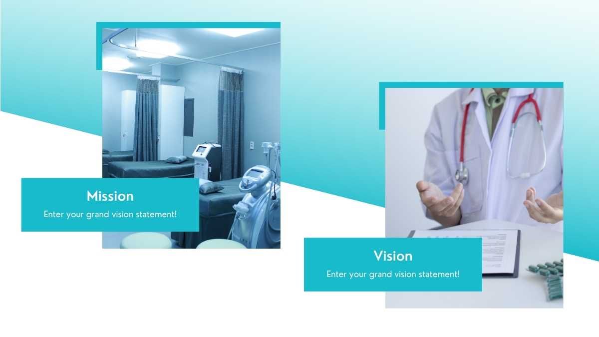 Centro médico profissional com gradiente simples azul - slide 7