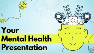 Blue and Yellow Illustrative Animated Mental Health Presentation