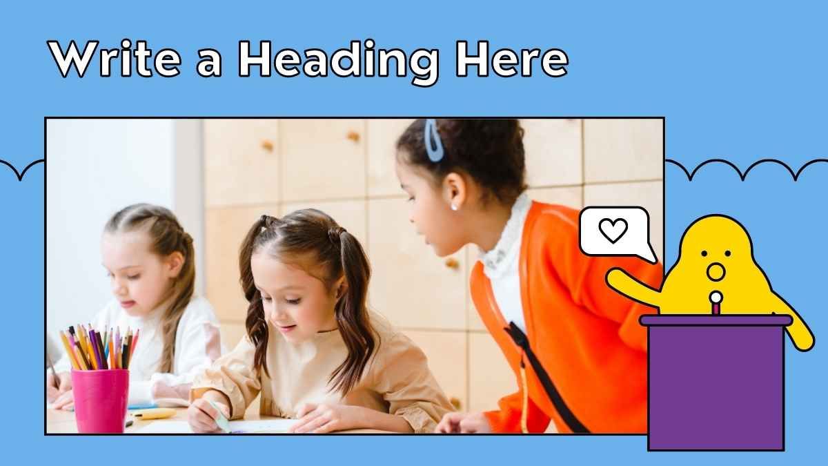 Bright and Vivid Colors Cute Characters Language School Newsletter Presentation - slide 12