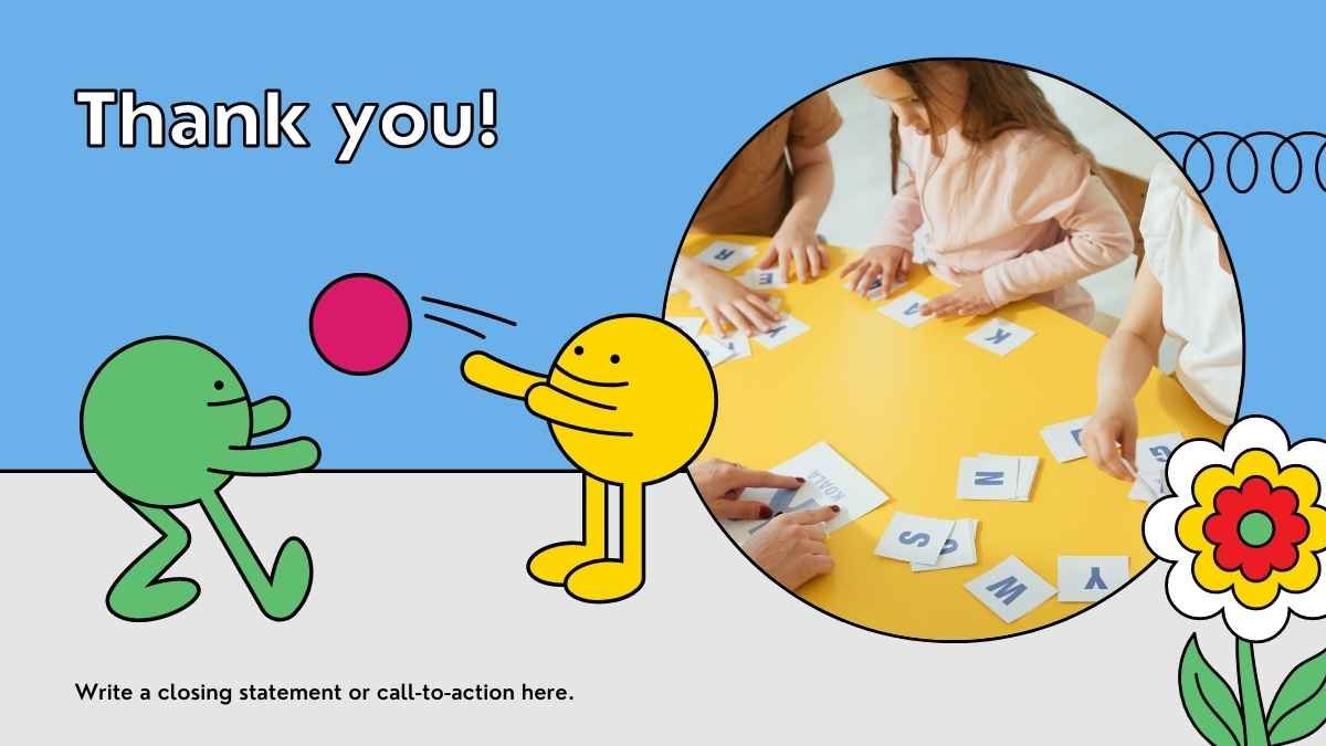 Bright and Vivid Colors Cute Characters Language School Newsletter Presentation - slide 14