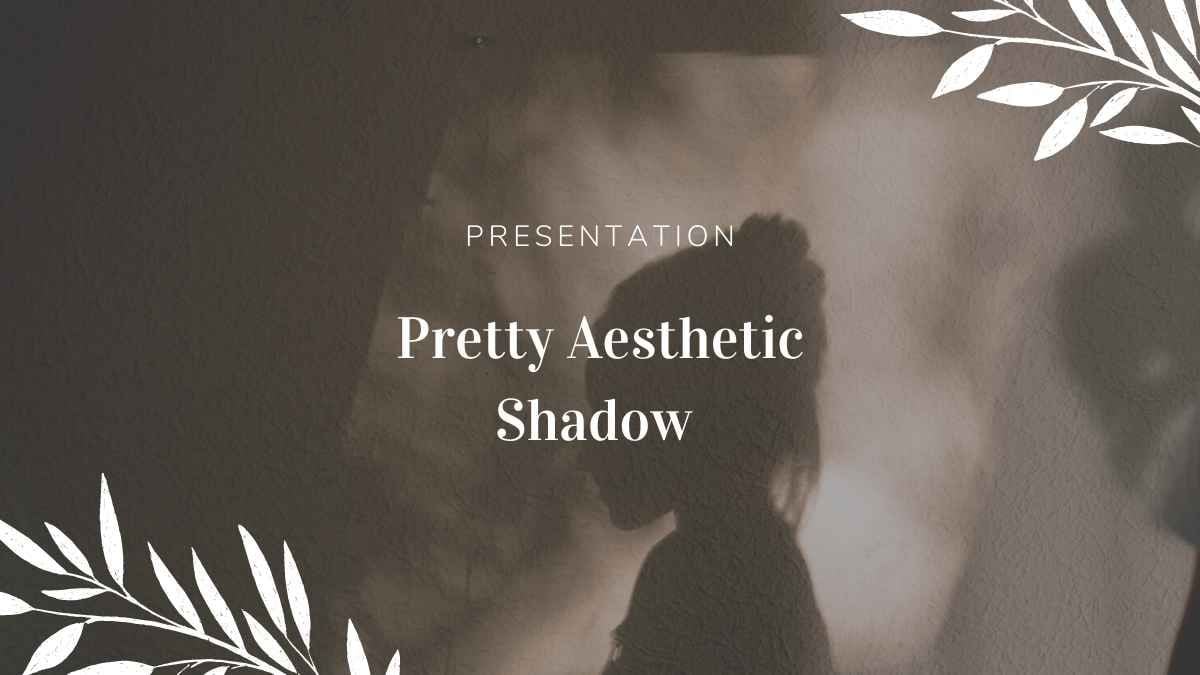 Brown and White Pretty Aesthetic Shadow Presentation - slide 0