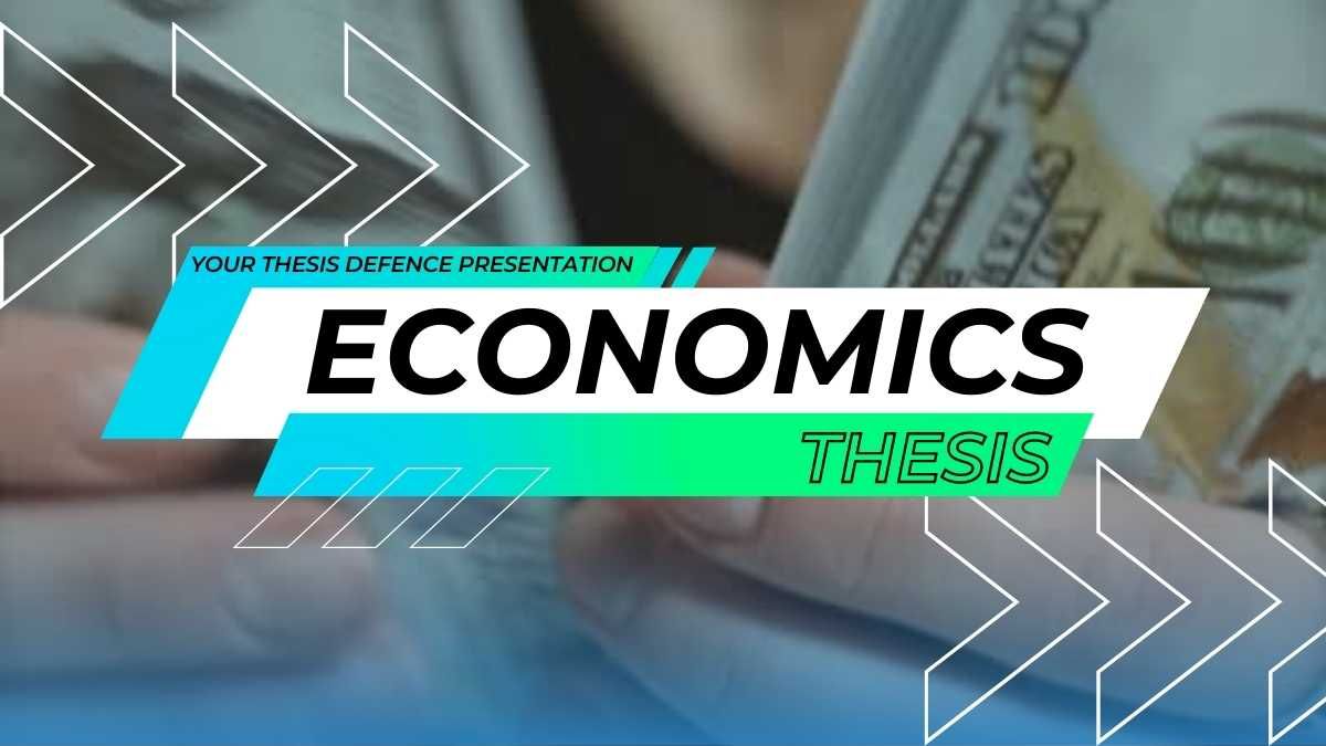 Green and Blue Neon Animated Economics Thesis - slide 0