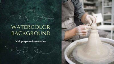 Green and Blue Watercolor Background Theme Presentation