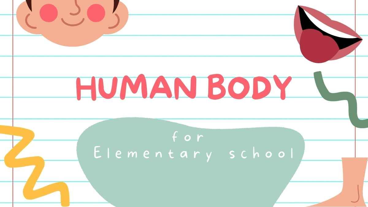 초등학교를 위한 인체 화이트 애니메이션 교육용 창의적인 템플릿 - slide 0