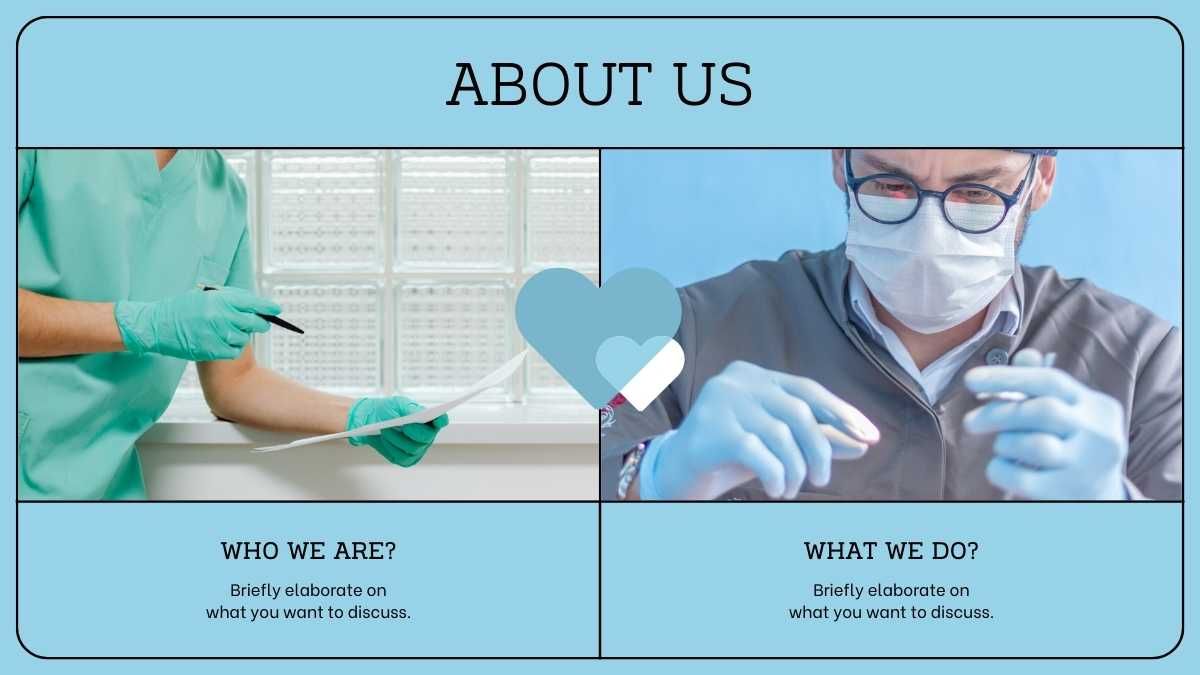 Cuidado dental moderno y simple en azul claro y suministros - diapositiva 8