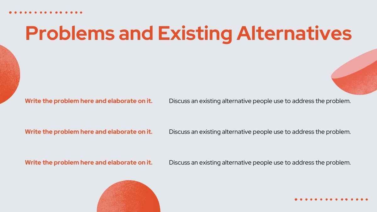 Perfil de empresa de formas 3D pastel y ilustrativas en naranja rojo y gris claro - diapositiva 6